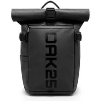 OAK25 Cityrucksack LumoSense Rolltop Lite Rucksack reflektierend (1-tlg), Roll Top Backpack mit Laptopfach bis 16 Zoll, wasserabweisend