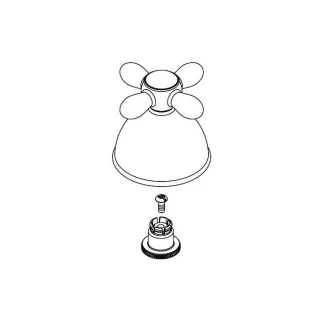 hansgrohe Kreuzgriff Axor Carlton Quattro chrom 17298000
