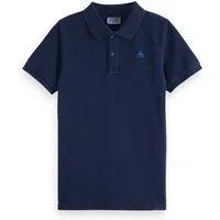 Scotch & Soda Poloshirt Jungen Poloshirt Baumwolle – Kurzarm Shirt blau/weiß