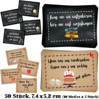 Logbuch-Verlag Aufkleber 50 Sprüche Aufkleber Etiketten 10 x 5 cm Motivationsaufkleber