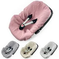 BABEES Kindersitzbezug 100% LEINEN Bezug für Babyschale Leinenbezug Sommerbezug, 100% Leinen