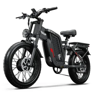 [EU DIRECT] Tifgalop F7 Electric Bike 52V 24Ah 1000W*2 Dual Motor Recommended Top Speed 25KM/H 20-Inch All Terrain Tires