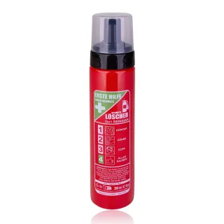3in1 Reiniger | Accentra | SCHMUTZLÖSCHER in Pumpspender | Feuerlöscher-Optik | für Körper, Hände und Haare | 260 ml | Duft: Musk | Farbe: rot/weiß