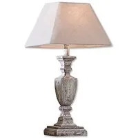 Mirabeau Tischleuchte Tischlampe Gorham weiß/antikgrau