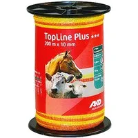 Kerbl Weidenzaun Band Top Line Plus 200m, 10mm 5x0,30 TriCond, gelb