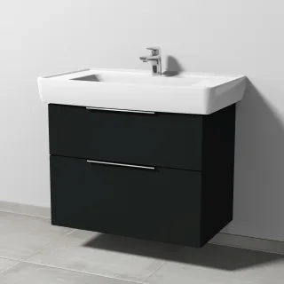 Sanipa 3way Waschtischunterbau zu Laufen Pro A Waschtisch mit 2 Auszügen, Vulkan-Matt UP7581V