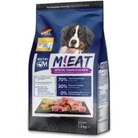 NutriQM M!EAT Senior, getreidefreies Trockenfutter mit ITW-zertifiziertem Huhn, Trockenfutter für: Hunde