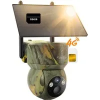 Usogood Wildkamera 4G LTE Überwachungskamera Aussen Solar Wildkamera (Außenbereich Sicherheit, Wild & Jagd, für Wildlife Monitoring, 2K Überwachungskamera Akku mit SIM Karte, 1-tlg., Outdoor Kamera Kabellos mit Bewegungsmelder Wasserdicht, Nachtsicht