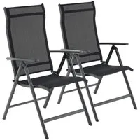 SONGMICS Gartenstuhl Klappstuhl (2 St), 1er/2er/4er Set, klappbar, mit 8-fach verstellbarer Rückenlehne