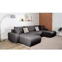 COLLECTION AB Wohnlandschaft Paola U-Form, B: 314 cm, Bettfunktion, Bettkasten & 4 Zierkissen, Federkern