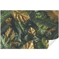 Wallarena Fototapete Blätter Monstera - Mehrfarbig - Modern - Vlies - Wohnzimmer, glatt, 152x104cm