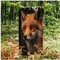 Zwoltex Handtücher Fuchs Motiv Badetuch 600 g/m² Baumwollfrottee Geschenk, (70x140 cm 60° waschbar OEKO-TEX 100% GOTS Baumwolle), Fein ausgearbeiteter Druck auf dichtem Handtuchstoff