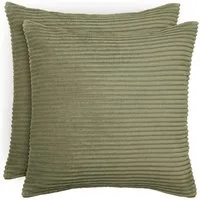 Blumtal Kissenhülle 2er Set Kissenbezug 40x40 cm– Kord Bezug, (2 Stück), weiche Cord Kissenbezüge mit verstecktem Reißverschluss