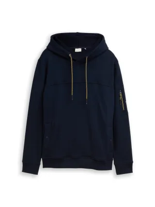 Tom Tailor - Hoodie Sweatshirt mit Taschen sky captain blue - Gr. - L
