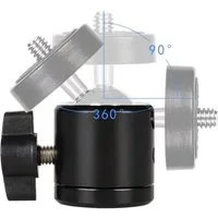 TronicXL 360° Kugelkopf Stativ Adapter 1/4" Stativkopf Foto Kamera Zubehör Stativhalterung