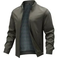 Allthemen Bomberjacke Herren Bomberjacke mit Stehkragen Business Regular Fit Übergangsjacke