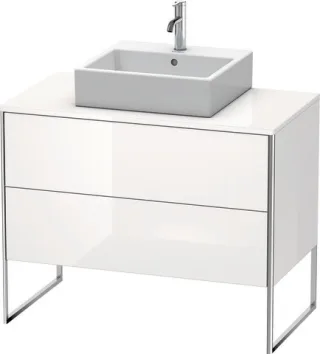 Duravit XSquare Konsolenwaschtischunterbau bodenstehend Weiß Hochglanz 1000x548x778 mm - XS492102222 XS492102222