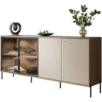 Lookway Kommode ISA 4D Sideboard mit vier Türen und LED-Beleuchtung, Breite: 200 cm