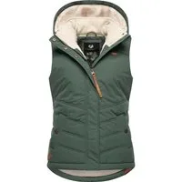 Ragwear Steppweste Hesty Wasserdichte Outdoor-Weste mit abnehmbarer Kapuze