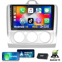 ESSGOO DAB+ 4+64G Carplay Android 15 Für Ford Focus MK2 MK II 2004-2011 Autoradio (RDS, 4+64GB(optional), Digitalradio (DAB), FM, AM, Carplay Android Auto Bluetooth EQ USB GPS Navi WIFI IPS Touchscreen)