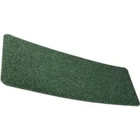 ANRO Fußmatte POET Schuhparkplatz schmal Schmutzfangmatte Unifarben, eckig, Höhe: 3 mm, Schuh-Abstellplatz rutschfest 25x60cm Kräusel Grün wasserdicht