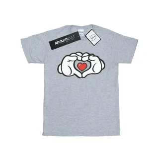 Disney - "Mickey Mouse Heart Hands" T-Shirt für Herren (Grau)