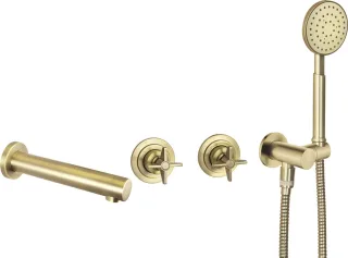 Neuesbad Serie 400 4 Loch Wannenarmatur Unterputz, Messing NB1DEBQTM18P1