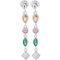Adelia´s Paar Ohrhänger Ohrringe – Ohrstecker aus 925 Silber mit Zirkonia, Ein Geschenk, das Freude macht