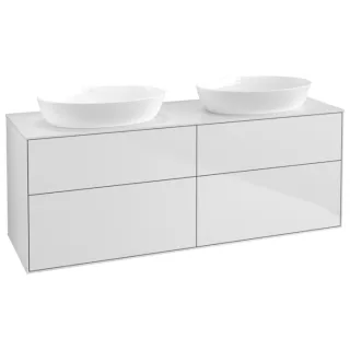 Villeroy und Boch Finion Waschtischunterschrank FA8100MT 160x60,3cm, Abdeckplatte white matt, White matt lacquer
