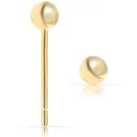 Made by Nami Paar Ohrstecker Edelstahl in Gold für Damen mit kleiner Kugel, Wasserfester Schmuck Geschenk Freundin