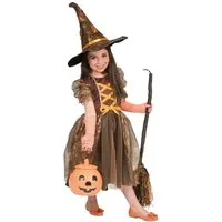 Funny Fashion Hexen-Kostüm Hexen Kostüm 'Autumn' für Mädchen, Braun Orange