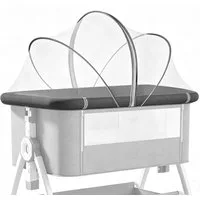 BlingBin Moskitonetz Atmungsaktives stabiles Moskitonetz mit umlaufendem Reißverschluss, (1 Stück, 1 St., 105 × 60 cm), waschbar passend für Kinderbett, Reisebett und Beistellbett