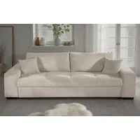COLLECTION AB Schlafsofa Kreta, B: 248 cm, Liegefl. 137x195 cm, Bettfunktion, Bettkasten & 2 Zierkissen, optional mit Topper