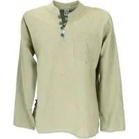 Guru-Shop Hemd & Shirt Nepal Ethno Yogahemd mit Kokosknöpfen,.. Ethno Style, alternative Bekleidung