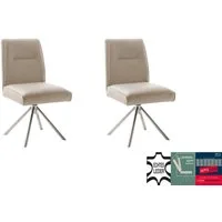MCA furniture 4-Fußstuhl DELANE Esszimmerstuhl (2er Set) - Stuhl (Set, 2 St), Taschenfederkern, Lehnenkippfunktion, beweglicher Rücken, 360° drehbar