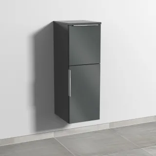 Sanipa 3way Mittelschrank mit 1 Tür und 1 Auszug, Anthrazit-Glanz, UF12579 UF12579