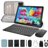 BUFO 10.1 Zoll Android, 4GB/6GB+128GB, 1280x800 HD, incl. Hülle Set Tablet (10", 128 GB, Android 16)