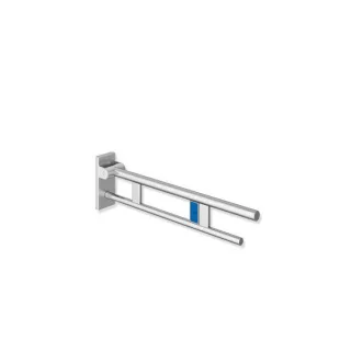 Hewi System 900 Mobiler Stützklappgriff 900.50.418XA Ausladung 700 mm, Edelstahl matt geschliffen, links, Spülauslösung Funk