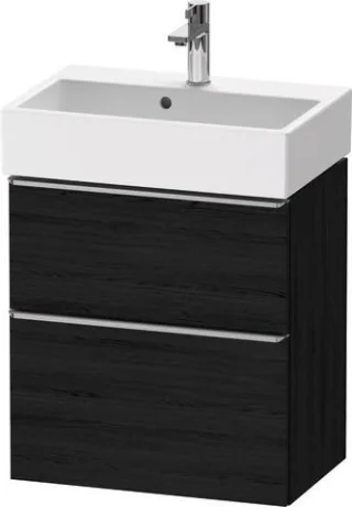 Duravit D-Neo Waschtischunterbau wandhängend Eiche Schwarz Matt 584x372x625 mm - DE4329070160000 DE4329070160000