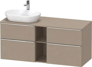 Duravit D-Neo Konsolenwaschtischunterbau wandhängend Leinen Matt 1400x550x664 mm - DE4970L10750000 DE4970L10750000