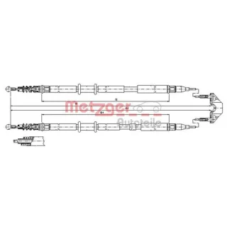 Metzger Handbremsseil hinten Opel Astra H +GTC
