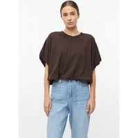 s.Oliver Kurzarmshirt T-Shirt Oversize T-Shirt mit Ballonsaum
