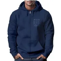 Neverless Sweatjacke Zip Hoodie Herren Sweatjacke mit Kapuze Print Aufdruck Motiv Zipjacke