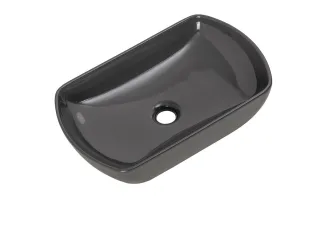 Fackelmann Aufsatzbecken Keramik 50x12,5x31,anthrazit,oval, 84908 84908