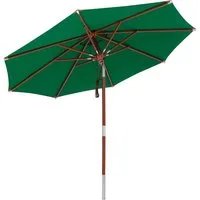 anndora-sonnenschirm Sonnenschirm 3m rund Knickbar Dreh-Kipp-Mechanismus, dunkelgrün, Seilzugmechanik