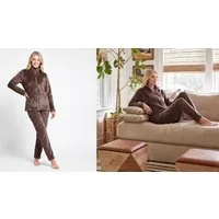 Rungassi Hausanzug GAUBERT Hausanzug Damen 2-teilig, Coral-Fleece, mit Reißverschluss