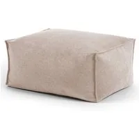 mokebo Pouf Der Ruhestifter (aus Webstoff), Sitz-Hocker, Bodenkissen, Fußhocker oder Sitzkissen eckig in Beige