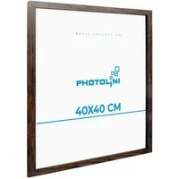 PHOTOLINI Bilderrahmen modern mit bruchsicherem Acrylglas, Holz MDF für Fotos & Poster, für 1 Bilder (1 Einzelrahmen), Posterrahmen 40x40 cm quadratisch zum Aufhängen