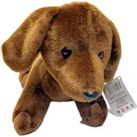 Euro Souvenirs Plüschfigur Stoff Plüsch Hund Dackel Braun 36 cm, Extra Weich