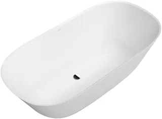 Villeroy & Boch Badewanne Theano Curved Edition T 1700x750x640mm freistehend ColourOnDemand StoneWh 170ANH7F2BCTVRW